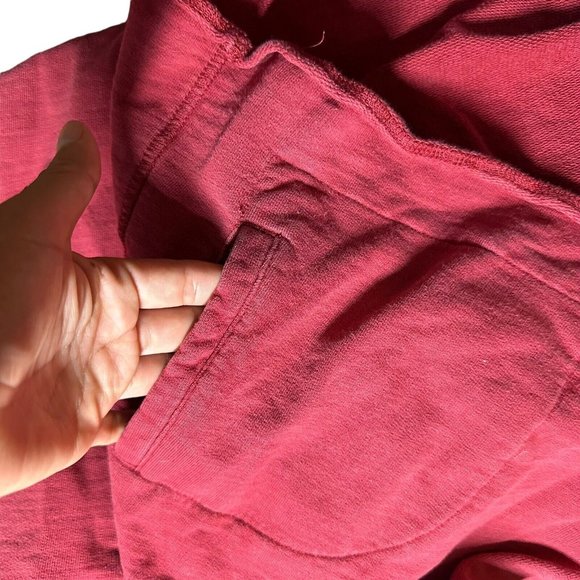 Lucky Brand Womens Open Cardigan Size XS Burgundy Mid Length Pockets Collared - Picture 11 of 15